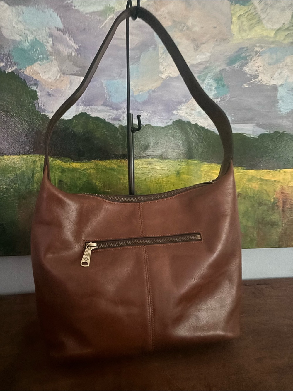STUNNING Patricia Nash Elia Leather Hobo Bag - Rich Cognac Patina! - Picture 5 of 12